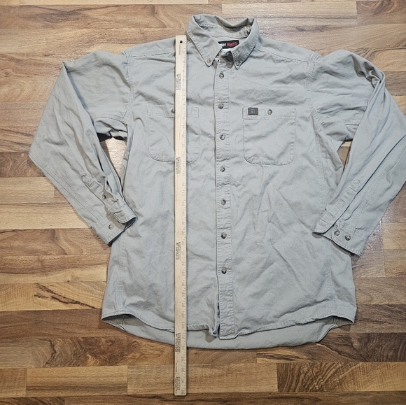 Wrangler Riggs Workwear Khaki Shirt Men’s XLT Tall - Picture 5 of 7